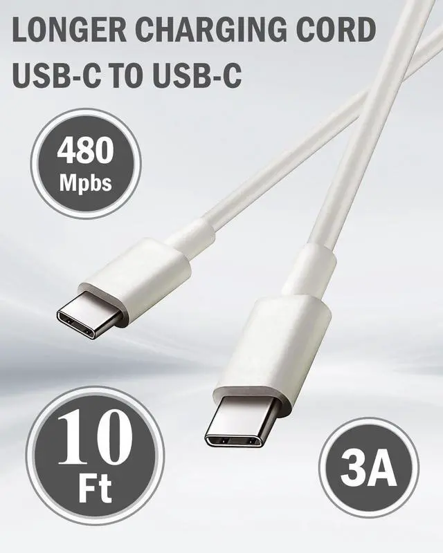 Alt view image 4 of 6 - Super Fast Charger for  Galaxy Tab S11 10 S9 S8 S7 S6 S5e S4 Tab A9+ 12.4 A8 10.5 A7 10.4 Tab A 10.1 Tab A 8.4 8.0 Tablet Charger with 10Ft USB-C Cord 30W PD Power Adapter