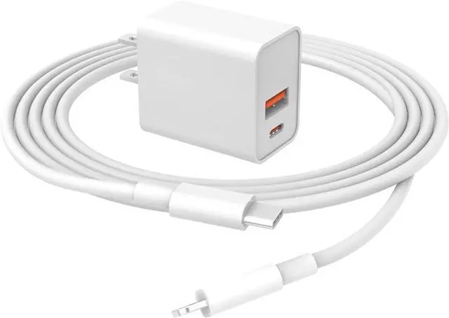 Main image of 20W [MFi Certified] Fast Charger Fit for iPad 9th Generation Gen 2021 10.2 inch Tablet with 6.6 Ft Charging Cable A2602 A2604 A2603 A2605 Dual Port Wall Charger AC Power Supply Adapter Cord