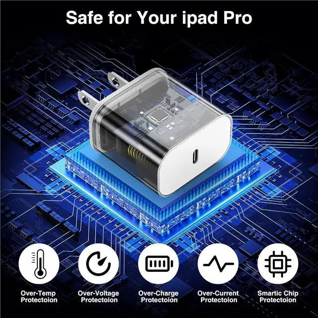 Alt view image 5 of 7 - for iPhone 17 16 Charger 20W PD Fast Charging USB C Wall Charger with 6FT USB C to C Charging Cable Compatible iPhone 16/15/Pro/Pro Max/Plus iPad Pro/AirPods and More