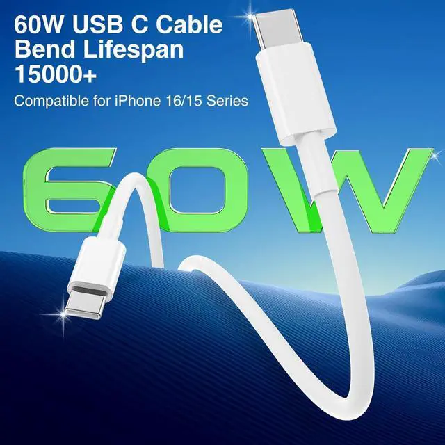 Alt view image 2 of 7 - for iPhone 17 16 Charger 20W PD Fast Charging USB C Wall Charger with 6FT USB C to C Charging Cable Compatible iPhone 16/15/Pro/Pro Max/Plus iPad Pro/AirPods and More