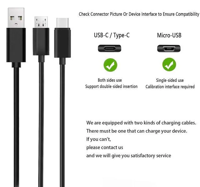 Alt view image 3 of 7 - Tablet Fast Charger with 6.5Ft USB-C and Micro Cable (Designed for use with All Fire HD8 Tablets and All Fire HD8 Plus Kids Edition Kids Pro)