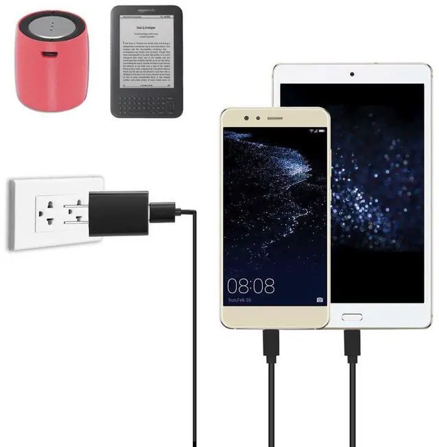 Alt view image 7 of 7 - Tablet Fast Charger with 6.5Ft USB-C and Micro Cable (Designed for use with All Fire HD8 Tablets and All Fire HD8 Plus Kids Edition Kids Pro)