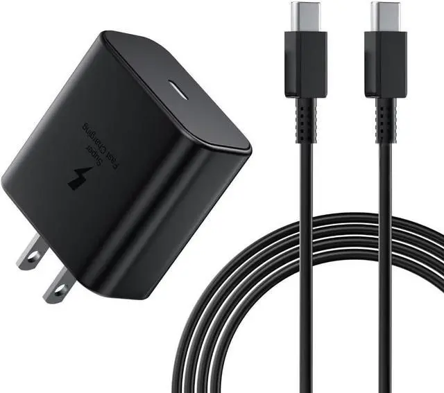 Main image of 45W USB C Super Fast Charger PD PPS Wall Charger Block for  Galaxy S25 S24 S23 S22 Ultra Plus Z Fold Flip 6 Tab S9/S8 with 5ft Type C to C Cable