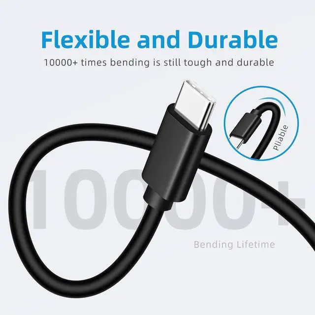 Alt view image 4 of 5 - 10 ft Charger for TCL 30 XE 40 XE 40X 5G 40R 20 Pro 5G 30 SE 20S 20 SE 10L 10 Plus 10 SE 10 Pro 405 30XL TCL FLIP 2 FLIP PRO TCL Tab 11 Tab 8 4G Tab 10 HD Tablet USB C Charging Cable