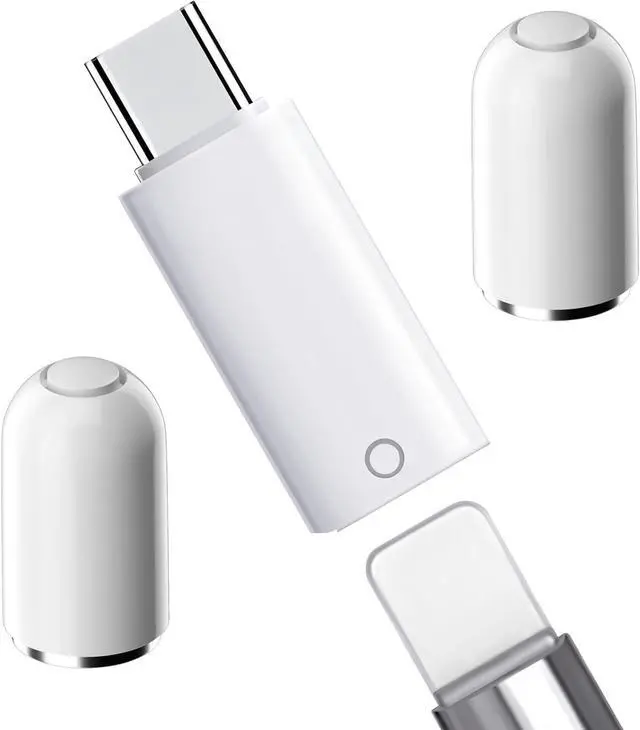 Main image of 3 Pack USB C to Pencil Charger Adapter for  Pencil 1st Generation USB C Male to for Lightning Female Bluetooth Pair Connector for iPad A16 11th 10th Pen Magnetic Cap for iPencil 1 Gen