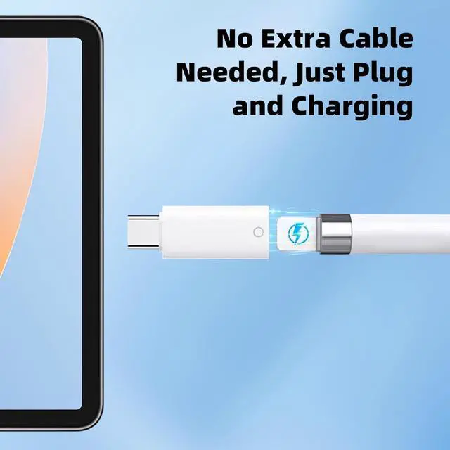 Alt view image 3 of 7 - 3 Pack USB C to Pencil Charger Adapter for  Pencil 1st Generation USB C Male to for Lightning Female Bluetooth Pair Connector for iPad A16 11th 10th Pen Magnetic Cap for iPencil 1 Gen