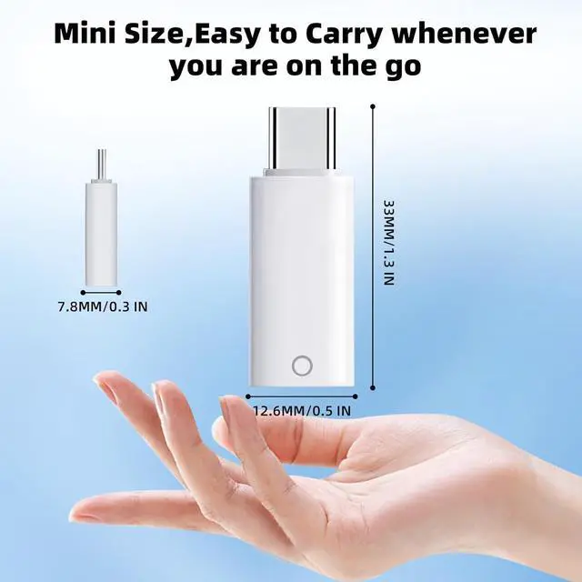 Alt view image 7 of 7 - 3 Pack USB C to Pencil Charger Adapter for  Pencil 1st Generation USB C Male to for Lightning Female Bluetooth Pair Connector for iPad A16 11th 10th Pen Magnetic Cap for iPencil 1 Gen
