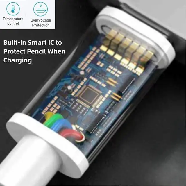 Alt view image 5 of 7 - for  Pencil Charger 3.3FT/1Pack USB C Male to Lightning Female Compatible with  Pencil 1st Generation
