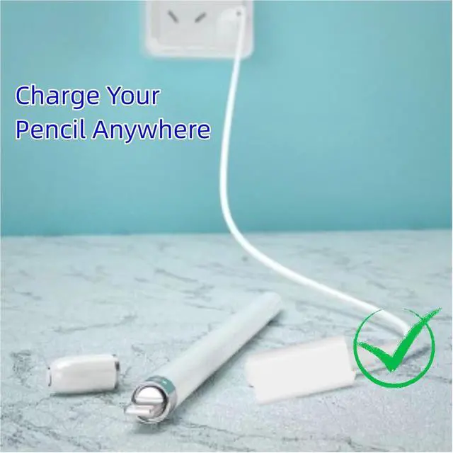 Alt view image 7 of 7 - for  Pencil Charger 3.3FT/1Pack USB C Male to Lightning Female Compatible with  Pencil 1st Generation