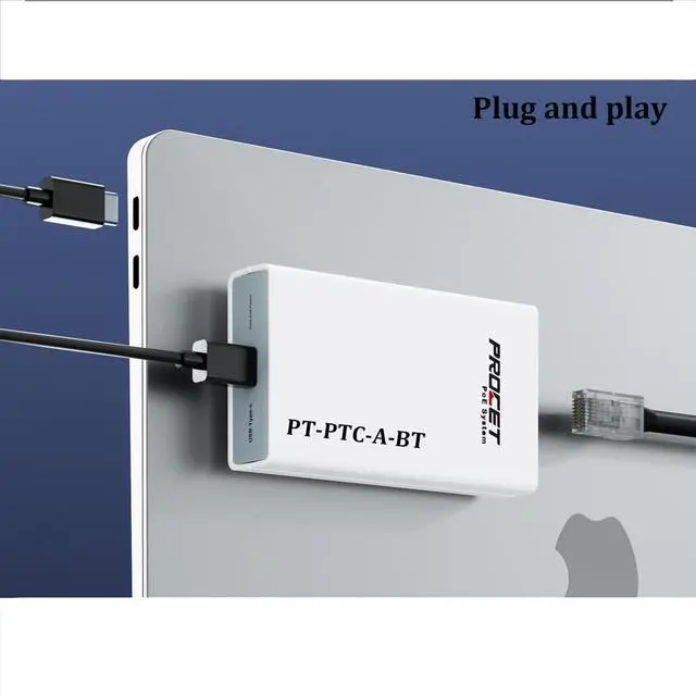 Alt view image 3 of 6 - PROCET PoE to USB C Converter Adapter up to 60W Power Supply PoE to C Type for Tablet iPad Raspberry Pi4/5 Wireless Security Camera Meshtastic Devices
