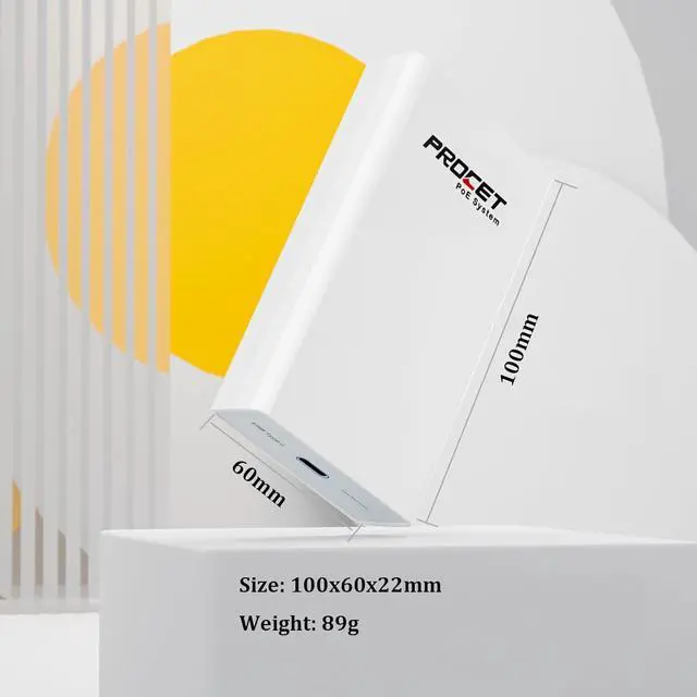 Alt view image 6 of 6 - PROCET PoE to USB C Converter Adapter up to 60W Power Supply PoE to C Type for Tablet iPad Raspberry Pi4/5 Wireless Security Camera Meshtastic Devices