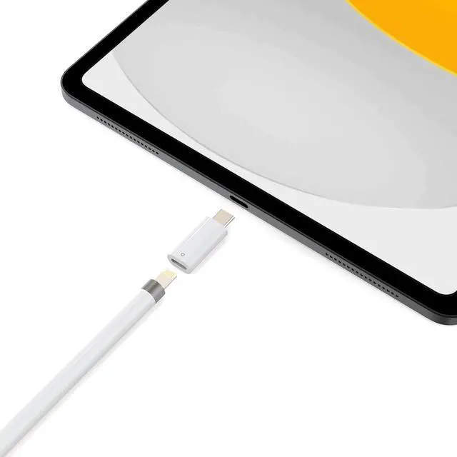 Alt view image 3 of 6 - USB C Pencil Adapter Designed for  Pencil 1st Gen Only Compatible with iPad 10th /11th A16 2025 Gen USB-C to Lightning Pencil Charging Adapter Support Charging & Connection(2Pack)