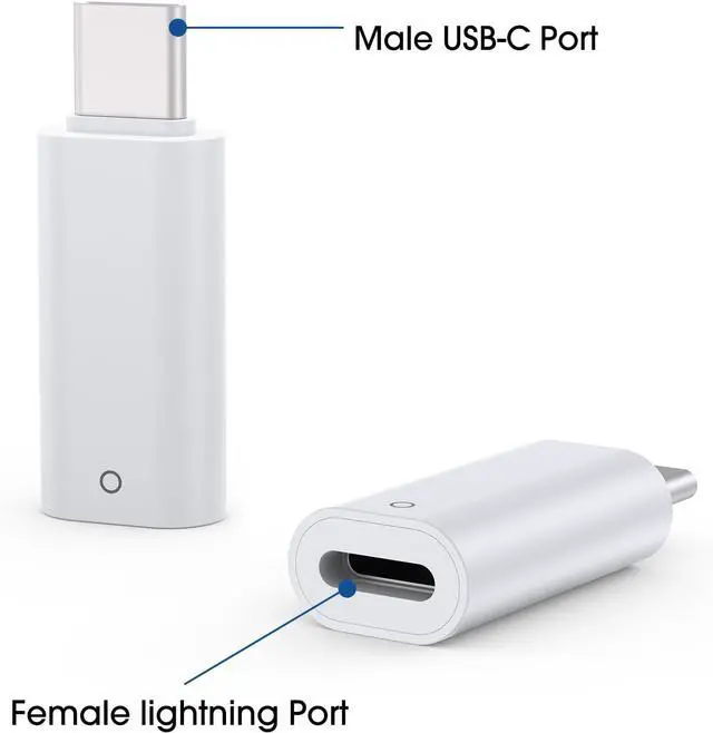 Alt view image 6 of 6 - USB C Pencil Adapter Designed for  Pencil 1st Gen Only Compatible with iPad 10th /11th A16 2025 Gen USB-C to Lightning Pencil Charging Adapter Support Charging & Connection(2Pack)
