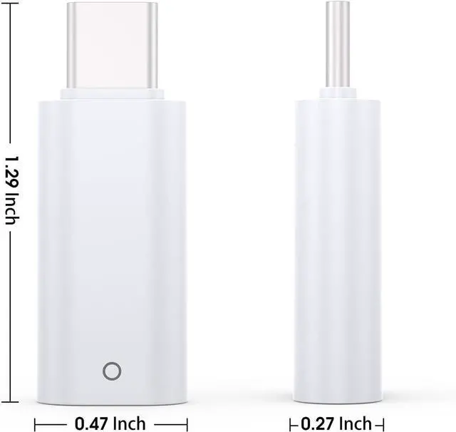 Alt view image 5 of 6 - USB C Pencil Adapter Designed for  Pencil 1st Gen Only Compatible with iPad 10th /11th A16 2025 Gen USB-C to Lightning Pencil Charging Adapter Support Charging & Connection(2Pack)