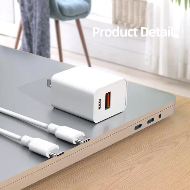 Alt view image 4 of 7 - 20W PD USB-C Fast Charger Fit for iPad 10.9 inch Gen 10th Generation 2022 A2777 A2757 New Tablet with Type C AC Power Supply Adapter Cord Charging Cable