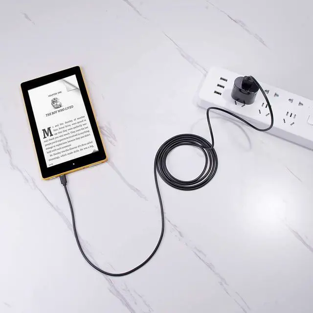 Alt view image 7 of 7 - 10W Power Adapter Fast Charger 6.5Ft Cable for Charging Paperwhite 7 8 9 10 11 Oasis Voyage E-Reader DX Keyboard Touch(2nd-11th Gen) Fire HD HDX Tablet Also Compatible with  Tablets