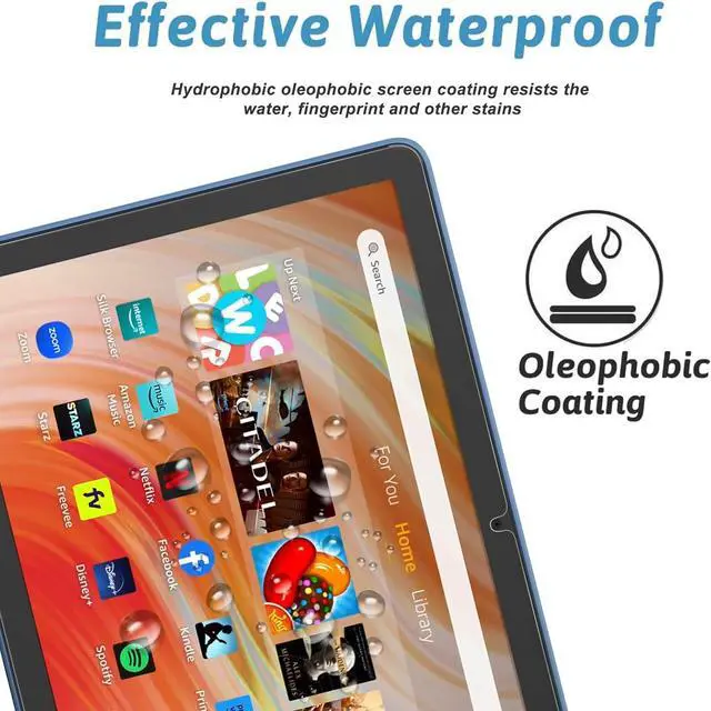 Alt view image 5 of 6 - Screen Protector for 10/10 Kids/ 10 Kids Pro Tablet Tempered Glass 9H Hardness Anti-Scratch 2 Pack