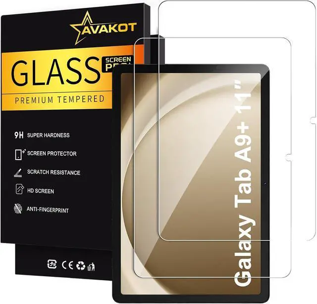 Main image of 2 Pack Screen Protector for  Galaxy Tab A9 Plus 2023 Tempered Film Ultra Thin Anti-Fingerprint Touch Sensitive Screen Protector for Galaxy Tab A9 Plus