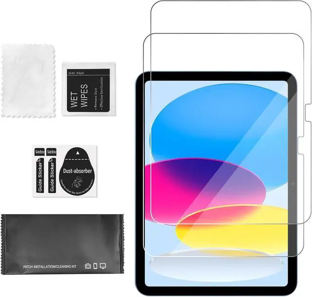 Alt view image 6 of 7 - 2 Pack Screen Protector for iPad 11th A16 2025 11 Inch / 10th Generation 2022 10.9 Inch 9H Hardness Tempered Glass Ultra Sensitive Case Friendly