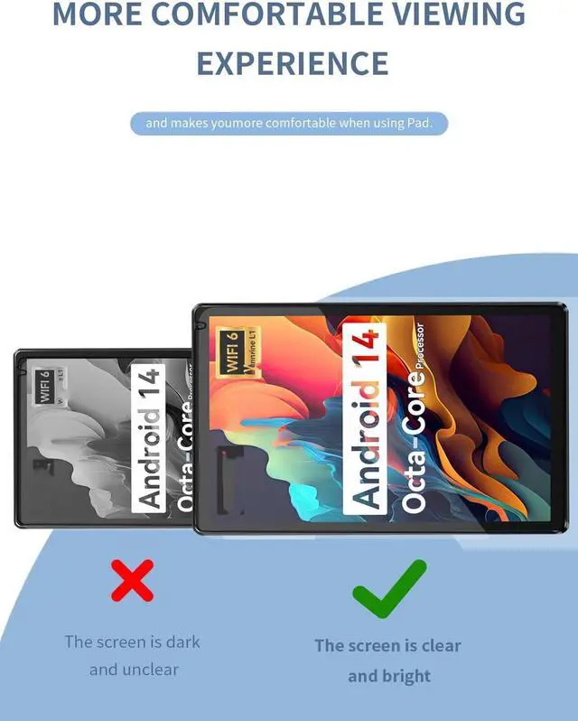 Alt view image 2 of 7 - [2 Packl Screen Protector for Urao 2024 Tempered Glass Film Compatible with Urao C107 10.1 Android Tablet Anti-Scratch Sensitive Dropproof screenProtector