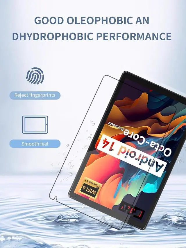 Alt view image 5 of 7 - [2 Packl Screen Protector for Urao 2024 Tempered Glass Film Compatible with Urao C107 10.1 Android Tablet Anti-Scratch Sensitive Dropproof screenProtector