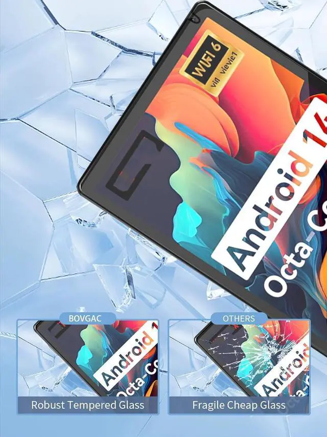 Alt view image 3 of 7 - [2 Packl Screen Protector for Urao 2024 Tempered Glass Film Compatible with Urao C107 10.1 Android Tablet Anti-Scratch Sensitive Dropproof screenProtector