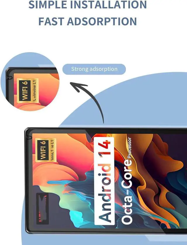 Alt view image 6 of 7 - [2 Packl Screen Protector for Urao 2024 Tempered Glass Film Compatible with Urao C107 10.1 Android Tablet Anti-Scratch Sensitive Dropproof screenProtector