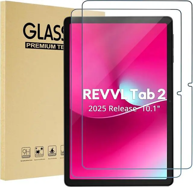 Main image of 2 Pack Screen Protector for T-Mobile REVVL Tab 2  5G 2025 Release 10.1 Tempered Glass Screen Film Guard Screen Protector Clear