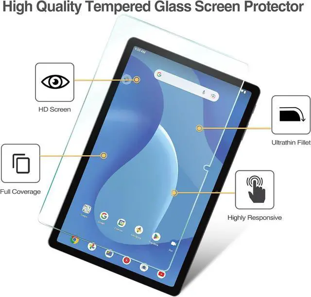 Alt view image 2 of 5 - 2 Pack Screen Protector for onn. 11 Tablet Pro 2023 Tempered Glass Film Guard for onn. 11 Tablet Pro 2023 Release