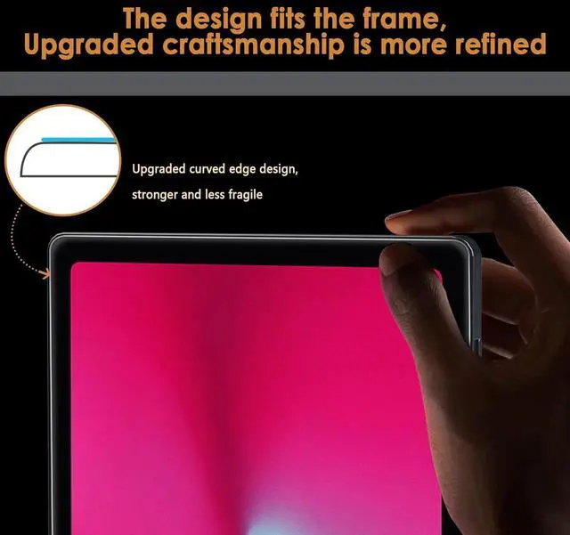 Alt view image 5 of 6 - 2-Pack Screen Protector Compatible with T-Mobile REVVL Tab 2 10.1 2025 (NOT Compatible with T-Mobile Revvl Tab 5g Tablet 10.36 2023) [HD Clarity] [9 Hardness] [Anti-Scratch] Tempered Glass