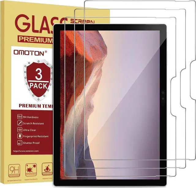 Main image of [3-Pack Screen Protector for Surface Pro 7 Plus 7 6 5 4 [12.3 Inch] - Tempered Glass/Guide Frame/Scratch Resistant (NOT for Surface Pro 8)