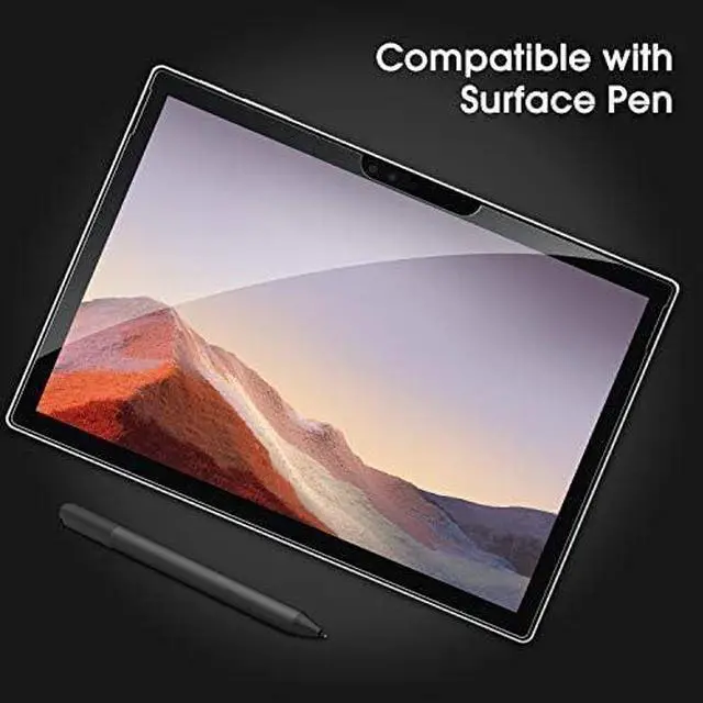 Alt view image 6 of 7 - [3-Pack Screen Protector for Surface Pro 7 Plus 7 6 5 4 [12.3 Inch] - Tempered Glass/Guide Frame/Scratch Resistant (NOT for Surface Pro 8)