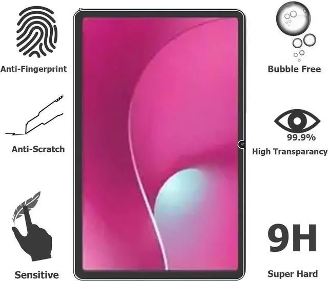 Alt view image 2 of 4 - 2-Pack Screen Protector For T-Mobile REVVL Tab 2 5G 10.1 Inch Tablet 2025 Release - Tempered Glass Film High Definition 9H Hardness