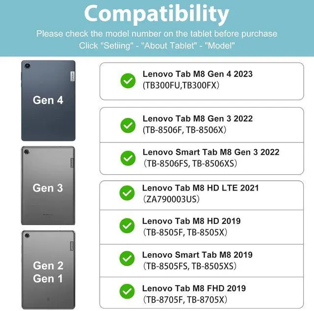 Alt view image 2 of 6 - [2 Pack] Screen Protector for  Tab M8 4th Gen/ M8 3rd Gen/ M8 HD 2nd Gen/ M8 FHD Tempered Glass Screen Film Guard for  Tab M8