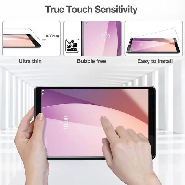Alt view image 4 of 6 - [2 Pack] Screen Protector for  Tab M8 4th Gen/ M8 3rd Gen/ M8 HD 2nd Gen/ M8 FHD Tempered Glass Screen Film Guard for  Tab M8