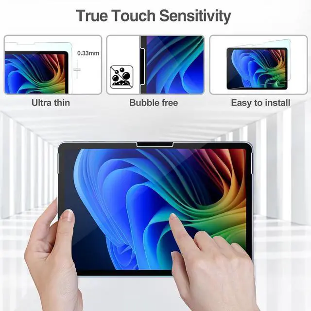Alt view image 4 of 6 - 2 Pack Screen Protector for 2-in-1 Surface Pro 12 Inch (2025 Release) 9H Tempered Glass Film Guard for  Surface Pro 12 Anti-Scratch & Surface Pen Supported