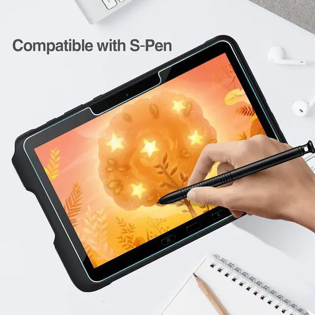 Alt view image 7 of 7 - 2 Pack Screen Protector for  Galaxy Tab Active4 Pro 10.1 2022/Tab Active Pro 10.1 2019 Tempered Glass Film Guard for 10.1 inch Galaxy Tabablet T630/T638/T540/T547