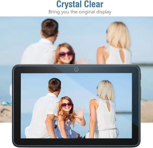 Alt view image 6 of 7 - 2 Pack Blue Light Screen Protector for All-New Fire 7/Fire 7 Kids Tablet 7 inch (2022 Release 12th Generation) Anti-Glare and Eye Protection PET Screen Protector Light Blue