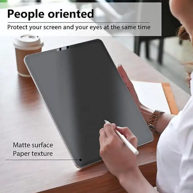 Alt view image 5 of 6 - Like on Paper Screen Protector Compatible with  Idea Tab Pro Matte PET Film for Drawing and Notetaking [Anti-Glare][Anti-Slip]