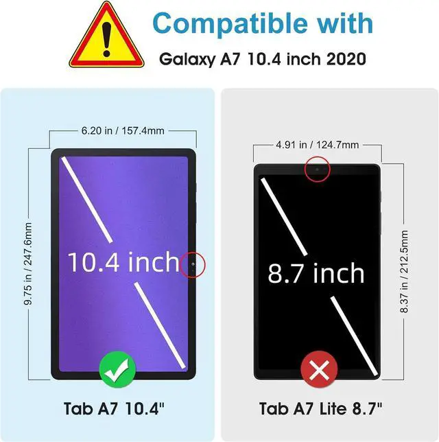 Alt view image 2 of 7 - 3 Pack Screen Protector for  Galaxy Tab A7 2020 10.4 Inch (SM-T500/SM-T503/SM-T505/SM-T507) 9H Tempered Glass Anti-Scratch