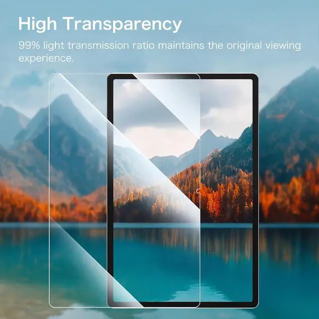 Alt view image 6 of 7 - Fintie 2 Pack Screen Protector for 12.7 Yoga Tab Plus 2025/ Idea Tab Pro 2025/Tab P12 2023 9H Tempered Glass Screen Protector HD Clear/Anti Scratch/Bubble Free