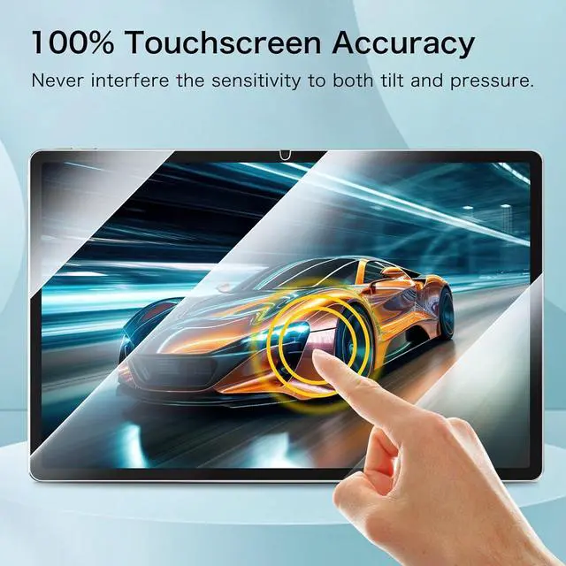 Alt view image 5 of 7 - Fintie 2 Pack Screen Protector for 12.7 Yoga Tab Plus 2025/ Idea Tab Pro 2025/Tab P12 2023 9H Tempered Glass Screen Protector HD Clear/Anti Scratch/Bubble Free