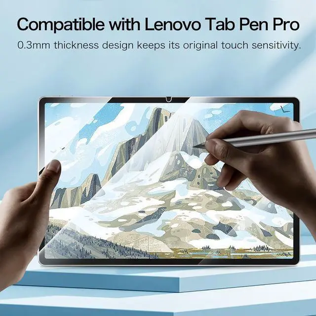 Alt view image 7 of 7 - Fintie 2 Pack Screen Protector for 12.7 Yoga Tab Plus 2025/ Idea Tab Pro 2025/Tab P12 2023 9H Tempered Glass Screen Protector HD Clear/Anti Scratch/Bubble Free