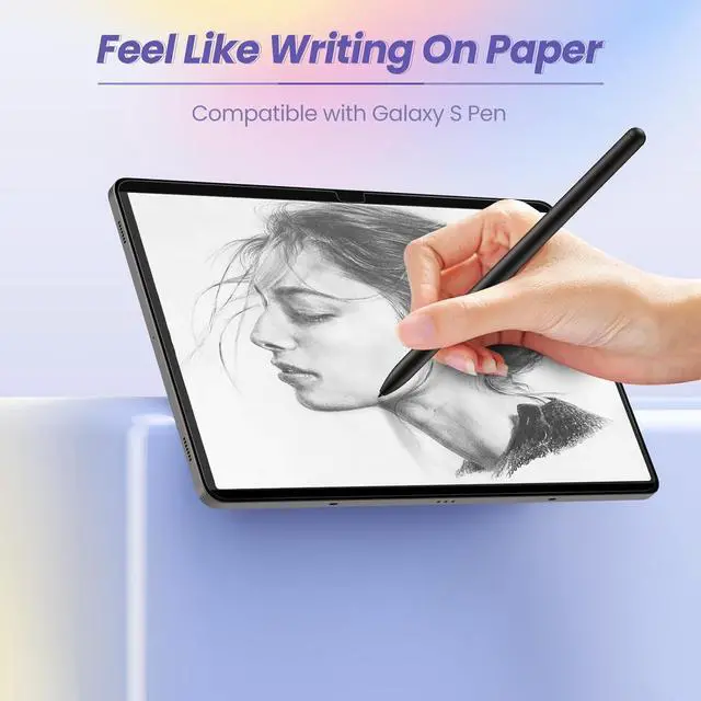 Alt view image 5 of 7 - Magnetic Paper Screen Protector for  Galaxy Tab S10 Plus/S9 FE Plus 5G/Tab S9 Plus/Tab S7 FE 5G/Tab S8 Plus 2022/Tab S7 Plus 12.4 Detachable & Reusable Anti-Glare Film Easy Install Matte