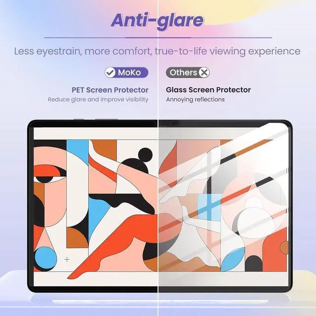 Alt view image 6 of 7 - Magnetic Paper Screen Protector for  Galaxy Tab S10 Plus/S9 FE Plus 5G/Tab S9 Plus/Tab S7 FE 5G/Tab S8 Plus 2022/Tab S7 Plus 12.4 Detachable & Reusable Anti-Glare Film Easy Install Matte