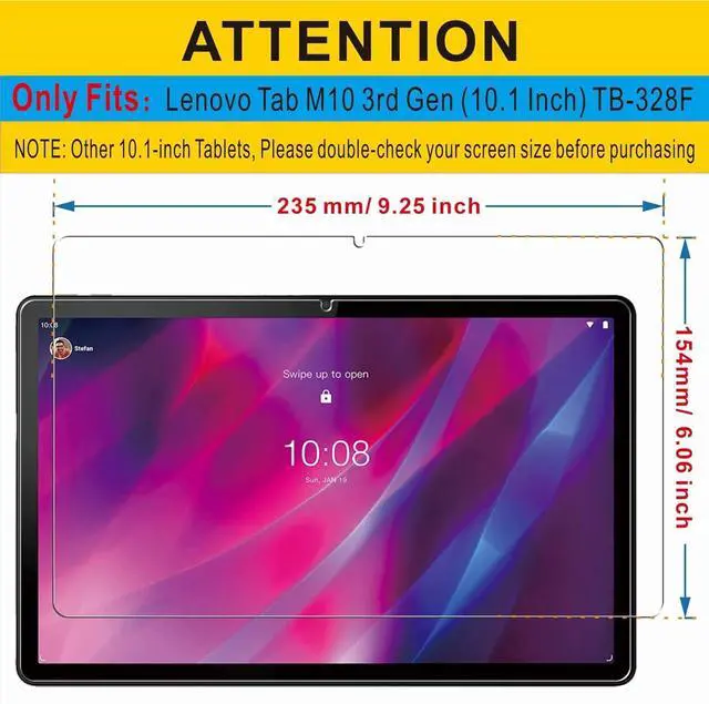 Alt view image 2 of 6 - 2 Pack Screen Protector for Teclast P40HD 10.1 Inch Tablet Tempered Glass Film [235 * 154mm/ 9.25 * 6.06 inch]