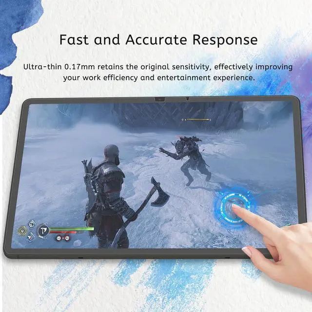 Alt view image 6 of 7 - 2 PACK Paper Screen Protector Compatible with  Galaxy Tab S11 / S10 Lite / S10 FE / S9 / S9 FE / S8 / S7 11 inch Anti Glare Touch Sensitivity with Easy Installation Kit Like Writing on Paper