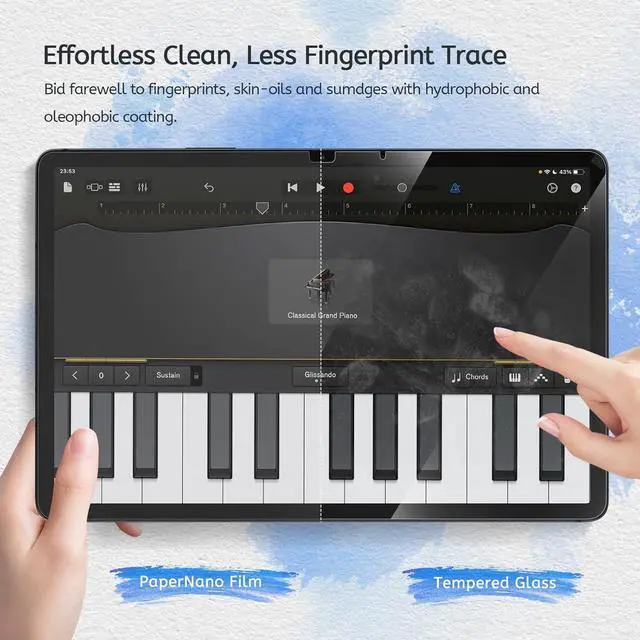 Alt view image 7 of 7 - 2 PACK Paper Screen Protector Compatible with  Galaxy Tab S11 / S10 Lite / S10 FE / S9 / S9 FE / S8 / S7 11 inch Anti Glare Touch Sensitivity with Easy Installation Kit Like Writing on Paper