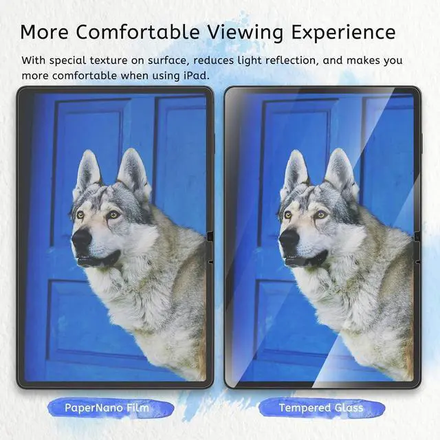 Alt view image 5 of 7 - 2 PACK Paper Screen Protector Compatible with  Galaxy Tab S11 / S10 Lite / S10 FE / S9 / S9 FE / S8 / S7 11 inch Anti Glare Touch Sensitivity with Easy Installation Kit Like Writing on Paper