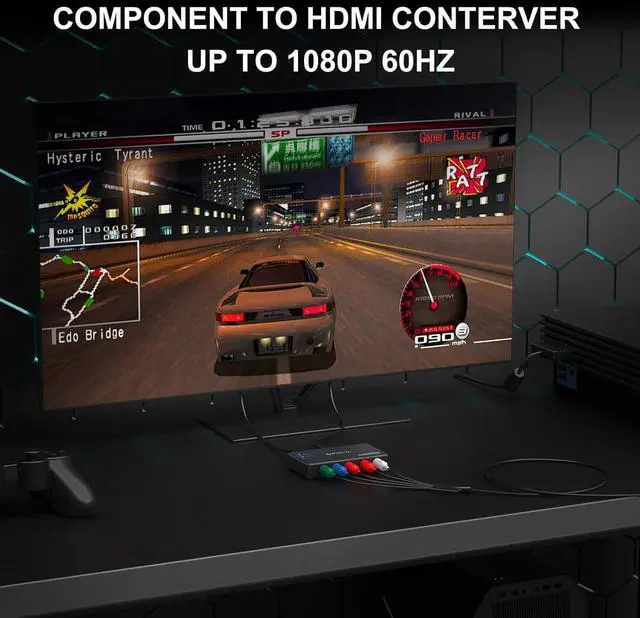 Alt view image 2 of 7 - Component to HDMI Converter YPbPr RGB + R/L Audio to HDMI v1.3 Converter Adapter Support 1080P 2 Channel LPCM for HDTV PS2 PS3 HDVD Player Wii Xbox
